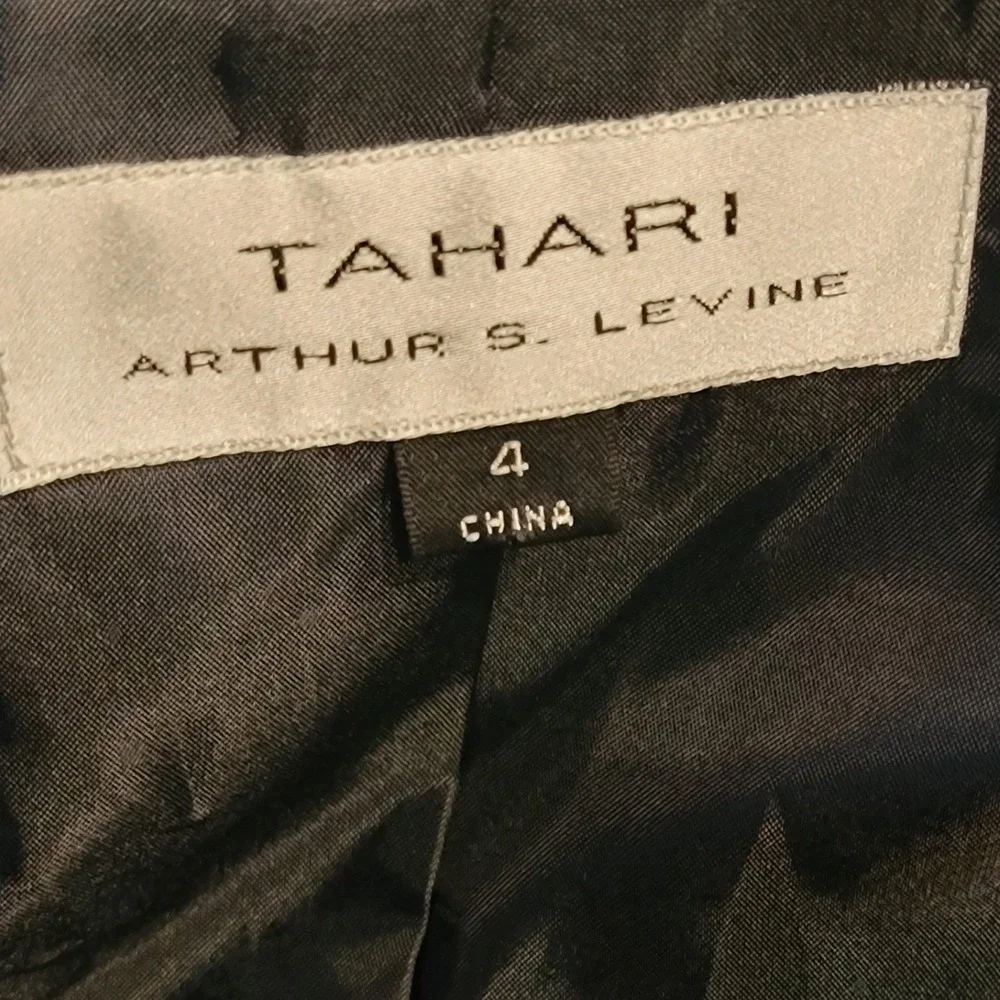 Tahari Arthur S. Levine Womens Black Military Mandarin Collar‎ Blazer Jacket NEW